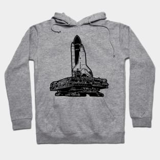 US Space Shuttle on Crawler pad Hoodie